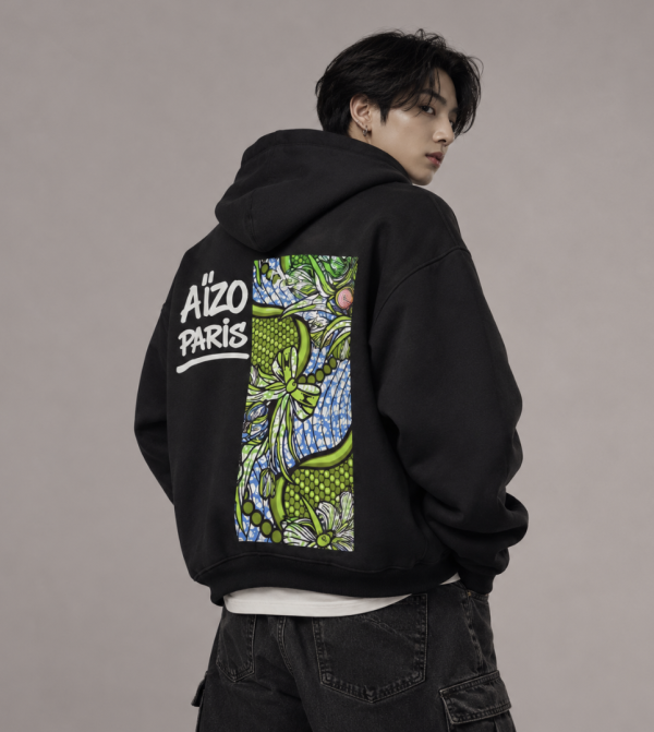 Hoodie – Wax Adja – Aïzo Paris (vue 3)