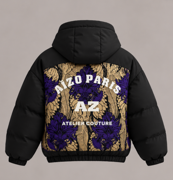 Veste doudoune – Wax Sodabi – Aïzo Paris