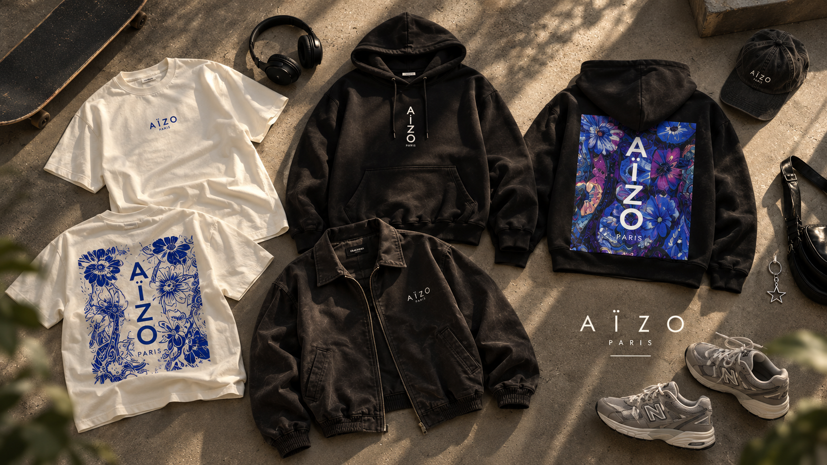 Collection streetwear Aïzo Paris au soleil