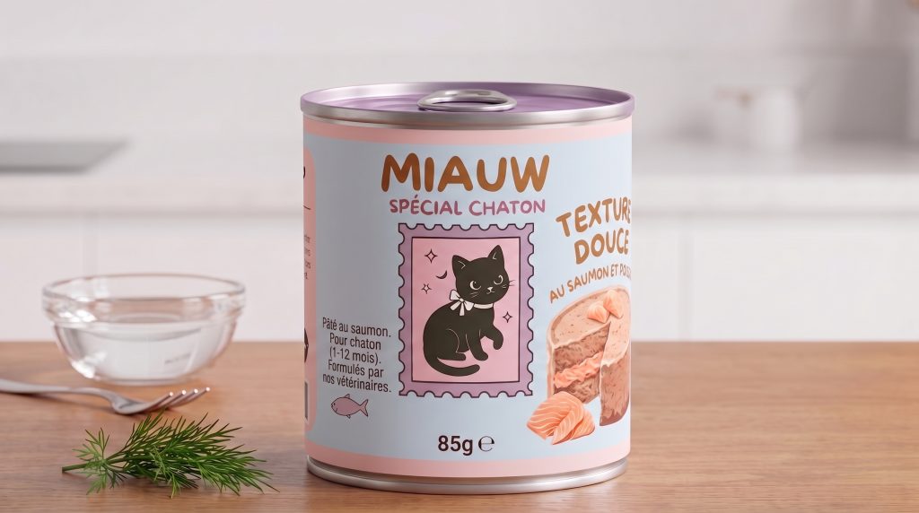 Pâtée au saumon spécial chaton (85g)