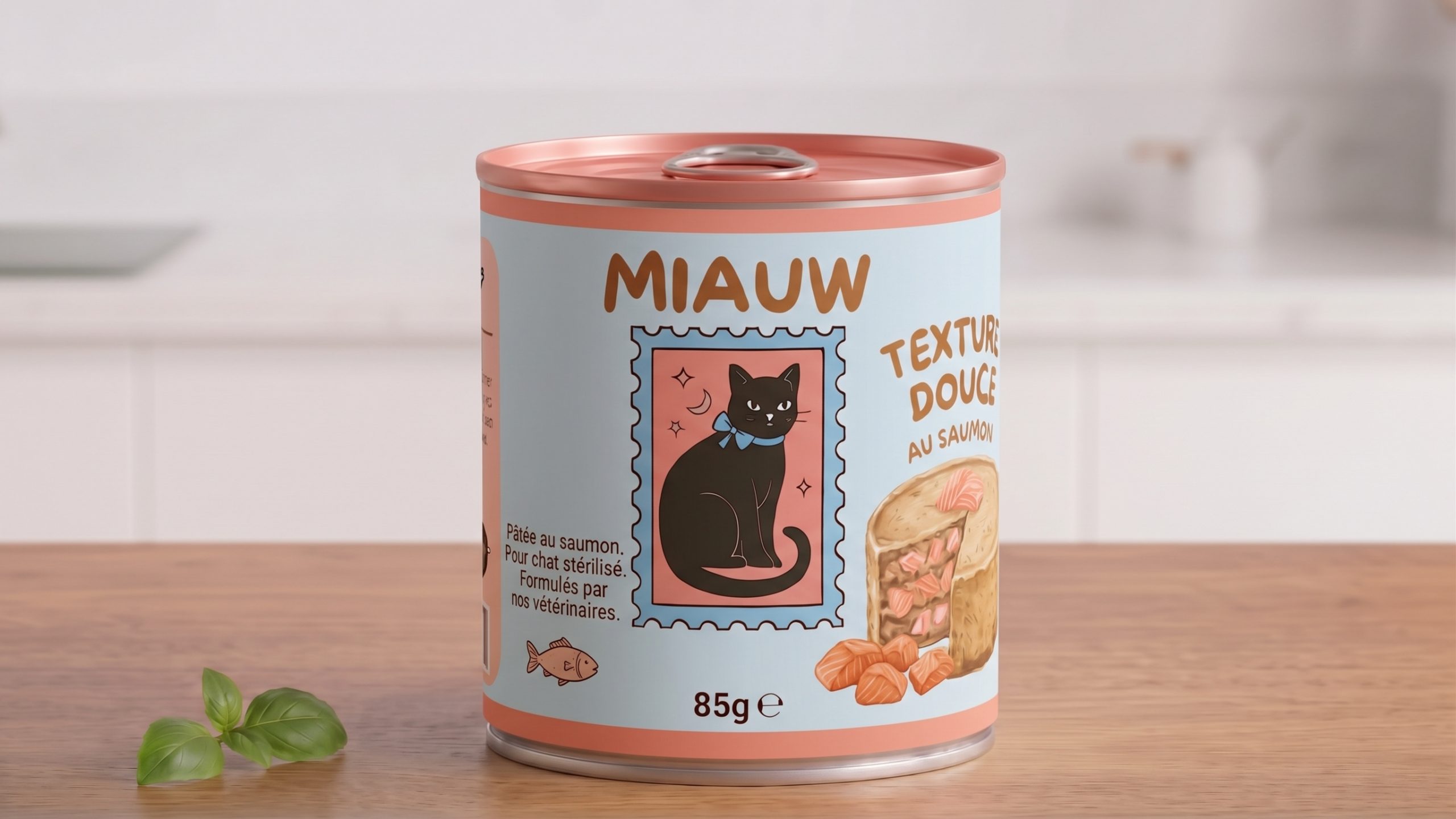 Pâtée au saumon chats stérilisés (85g) – Image 1
