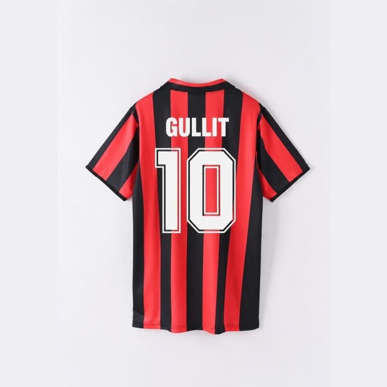 Maillot original AC Milan domicile 1988-1989, dos floqué Gullit 10