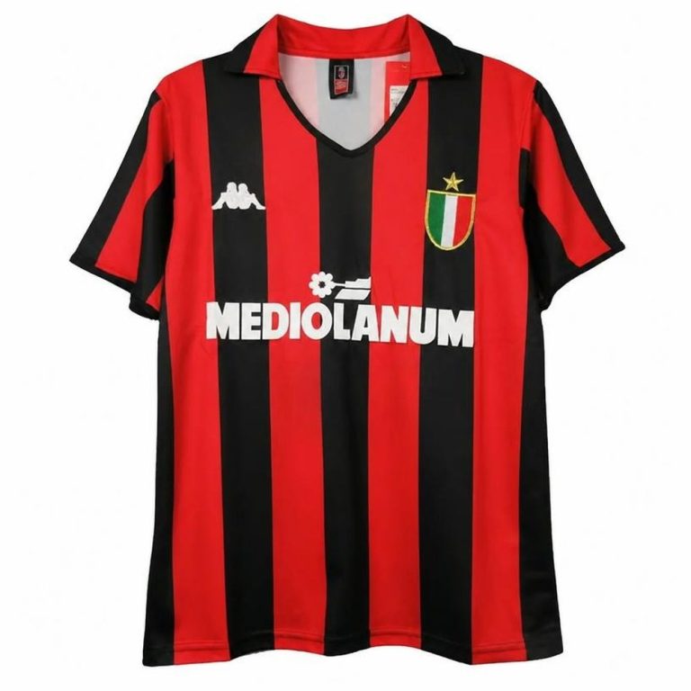 Maillot original AC Milan domicile 1988-1989, vue de face