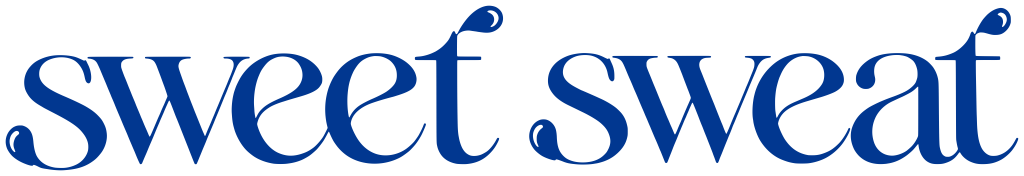 Logo sweet sweat en lettres bleu marine